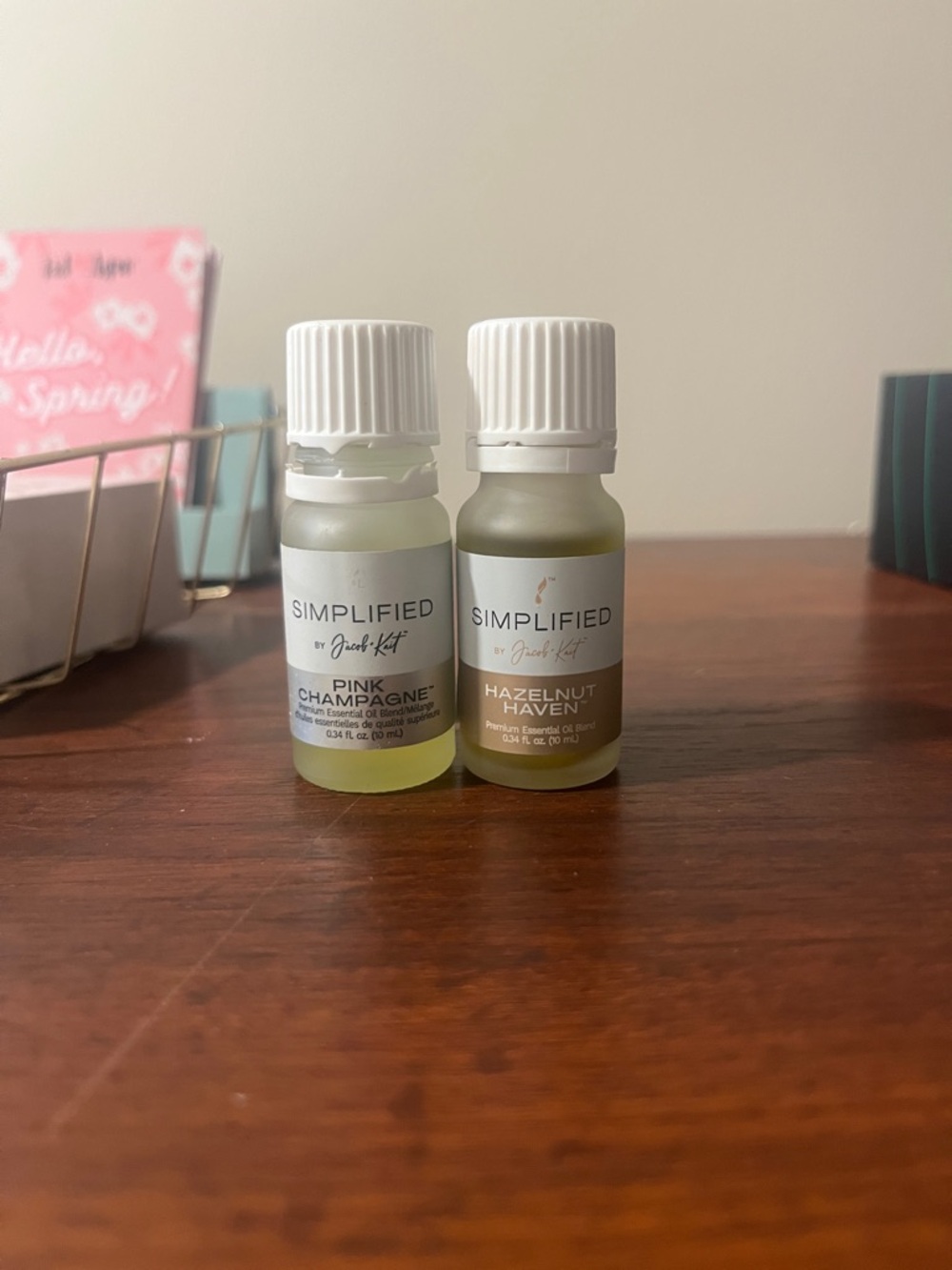 Young Living Simplified Pink Champagne & Hazelnut Haven Duo - White Caps